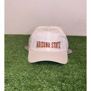 Vintage Arizona State Devils hat cap strap back white one size OSFA football